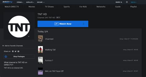 tnt 5 channel number